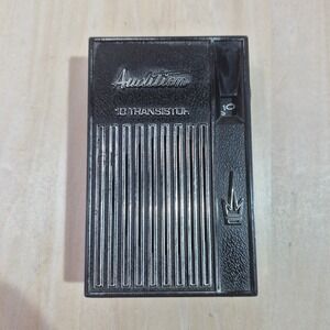 Vintage Audition 10 Transistor Pocket Radio Works  Black Portable AM Radio Retro